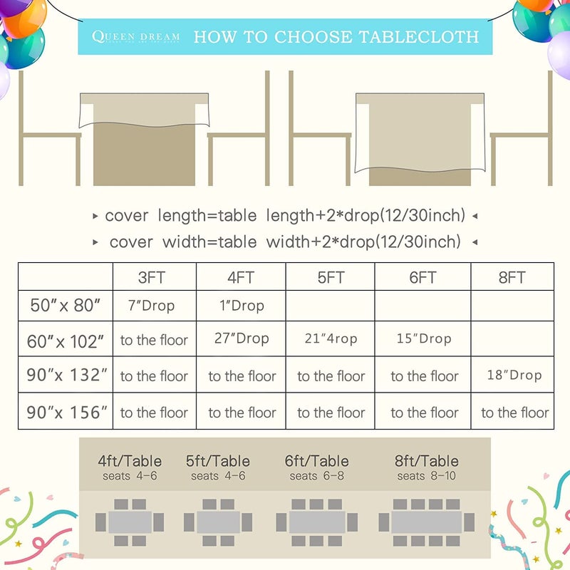 QueenDream Tablecloth 90x156 Rectangle Sequin Table Cloth Rose Gold Wedding Table Linens Glitter Birthday Bridal Party Indoor Outdoor Decorations - Image 4